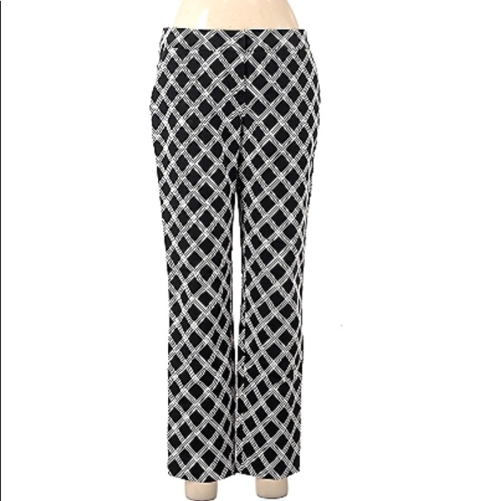 Express Black & White Pattern Work Pants